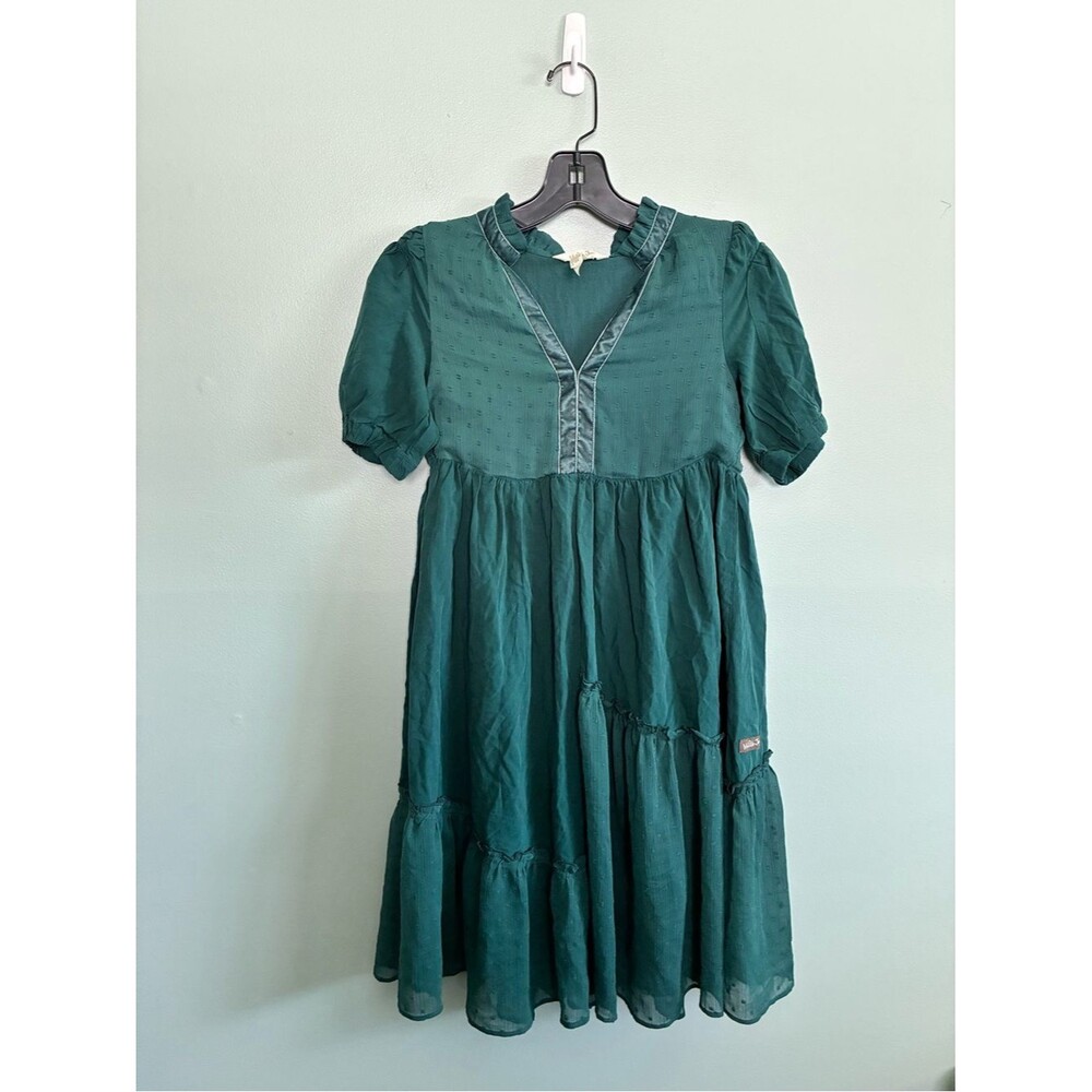 Matilda Jane Heart to Heart Opening Night Tween Clip Dot Midi Dress Size 12